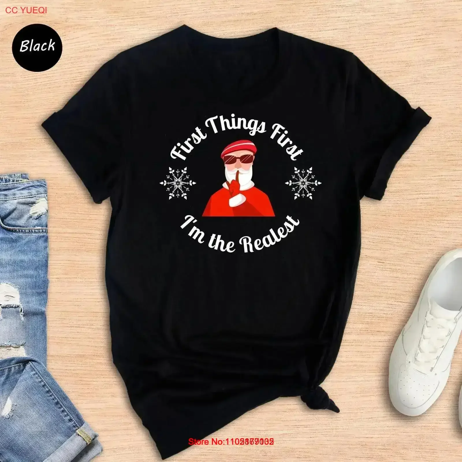 First Things I'm The RealisT T Shirt Funny Santa vintage Washed Breathable Versatile homme Comfortable Stretched  vintage