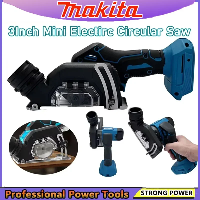 Makita 3-Polegada mini serra circular elétrica sem escova sem fio recarregável handheld cortar ferramenta moedor para 18v bateria