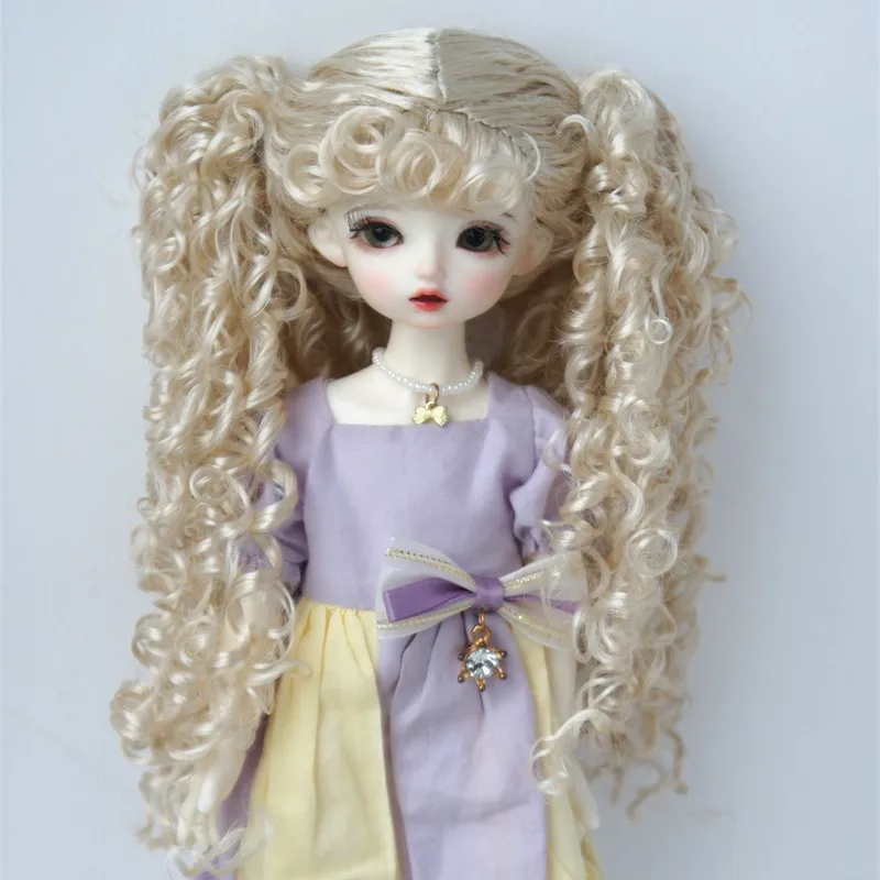 Jusuns JD741 1/6 1/4 1/3  Twins Long Curling Soft Synthetic mohair BJD Wigs  YOSD  MSD  SD DOD QBaby Blythes Doll accessories