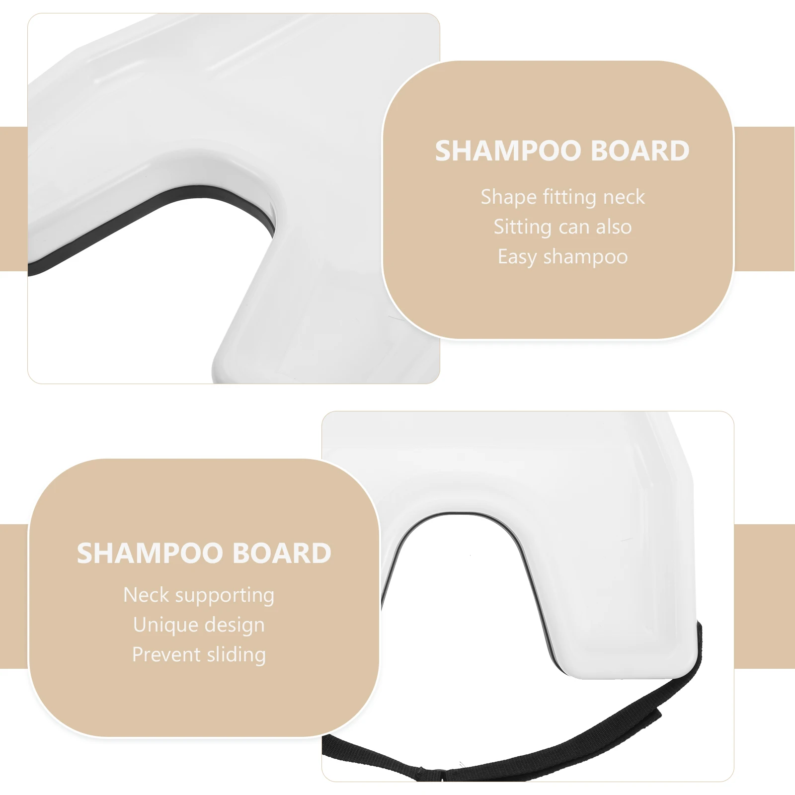 

Salon Professional Shampoo Tray Plastic Hair Washing Tray Portable Neck Support for Home Barber Shop and Bedridden Patients