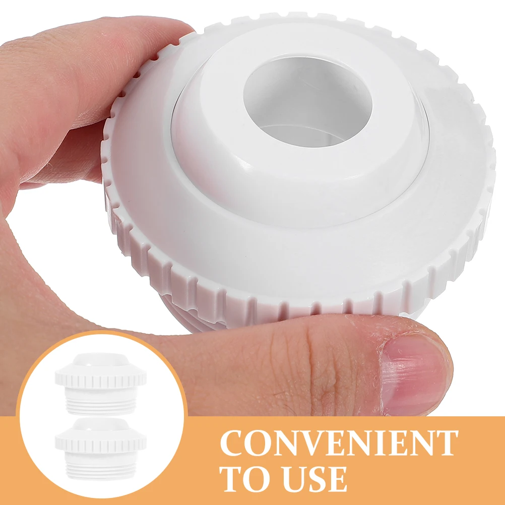 

2Pcs Spa Eyeball Jet Pool Inlet Nozzle Strong Lightweight Plastic Water Outlet Nozzle for Home Pool Stream Flow Fitting