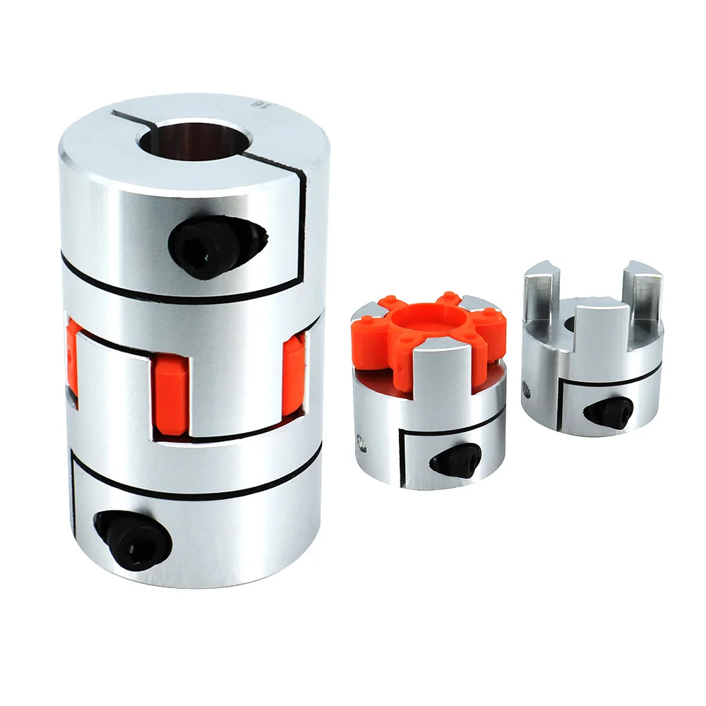 LF Four Jaw D55L66 Coupler Aluminium Plum Flexible Shaft Coupling Stepper Motor Connector CNC 12/12.7/14/16/20/22/25/30mm