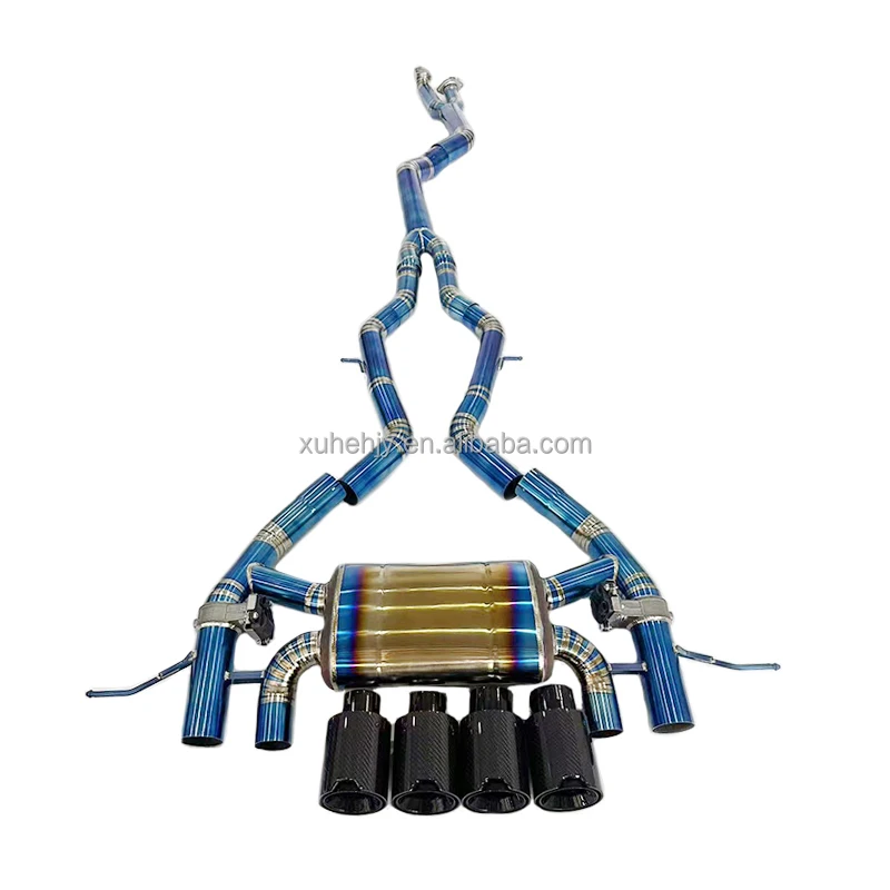 Customized Single Mid Pipe 76mm 89mm for M2 G87 3.0t Titanium Middle Pipe Car Exhaust Pipes System With Valves