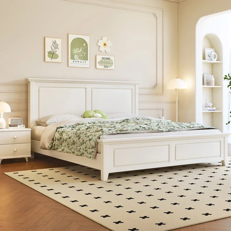 Simple Modern Beds Elegant Nordic Double Full Size Bed Frame Wood Luxury Letti Matrimoniali Eleganti Bedroom Furniture