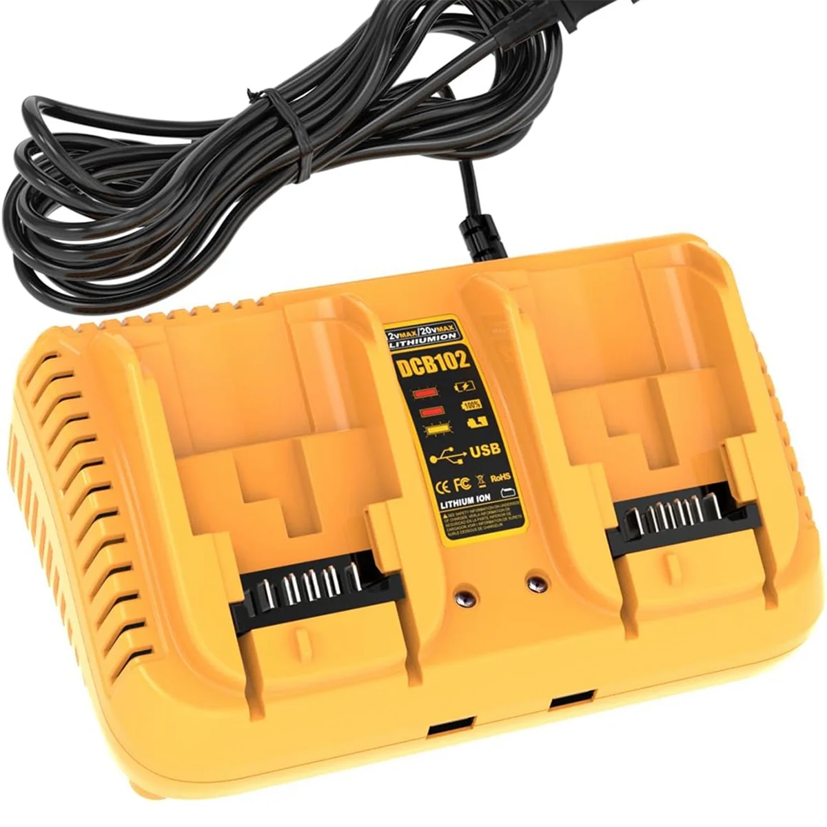 Replacement Battery Charger for Dewalt 20V Max Battery Charger,Compatible with for Dewalt 12V/20V Li-Ion Battery EU-Plug