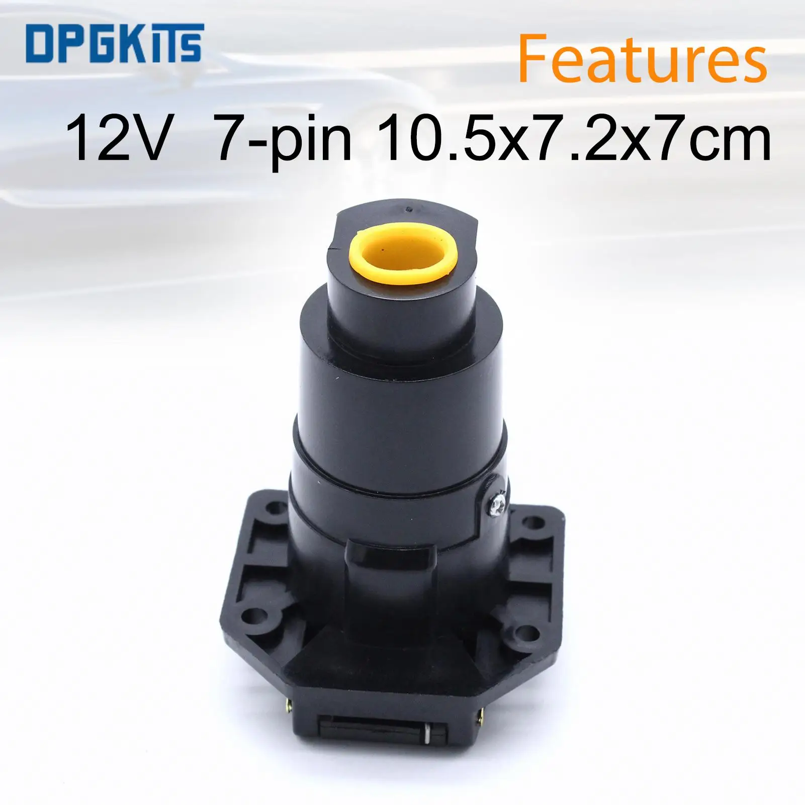 12V 7Pins Auto Round Trailer Plug 7 Way Socket Adapter Wiring Connector With 3 Months Warranty