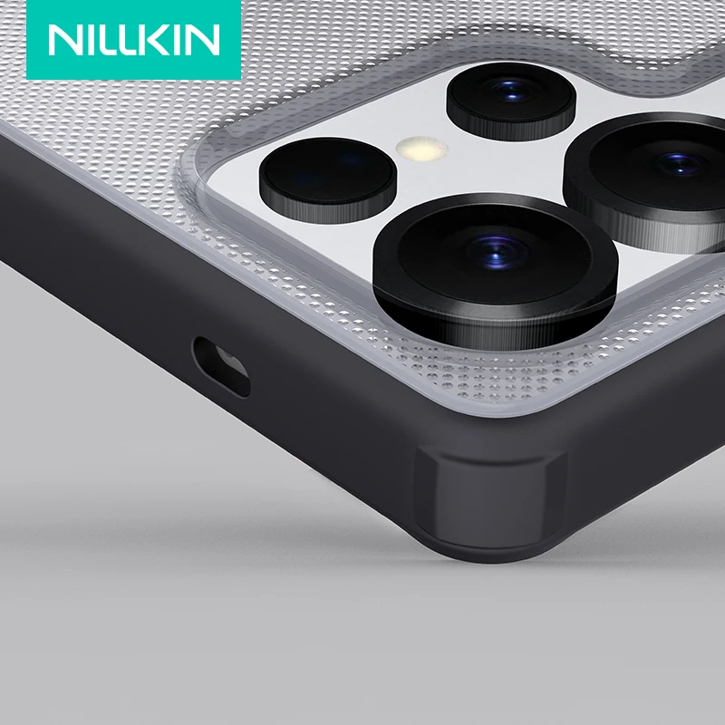 Nillkin สําหรับ Samsung Galaxy S25 Ultra 5G กรณี Super Frosted Pro สีดําใส TPU + PC Ultra-thin ปกหลังป้องกัน