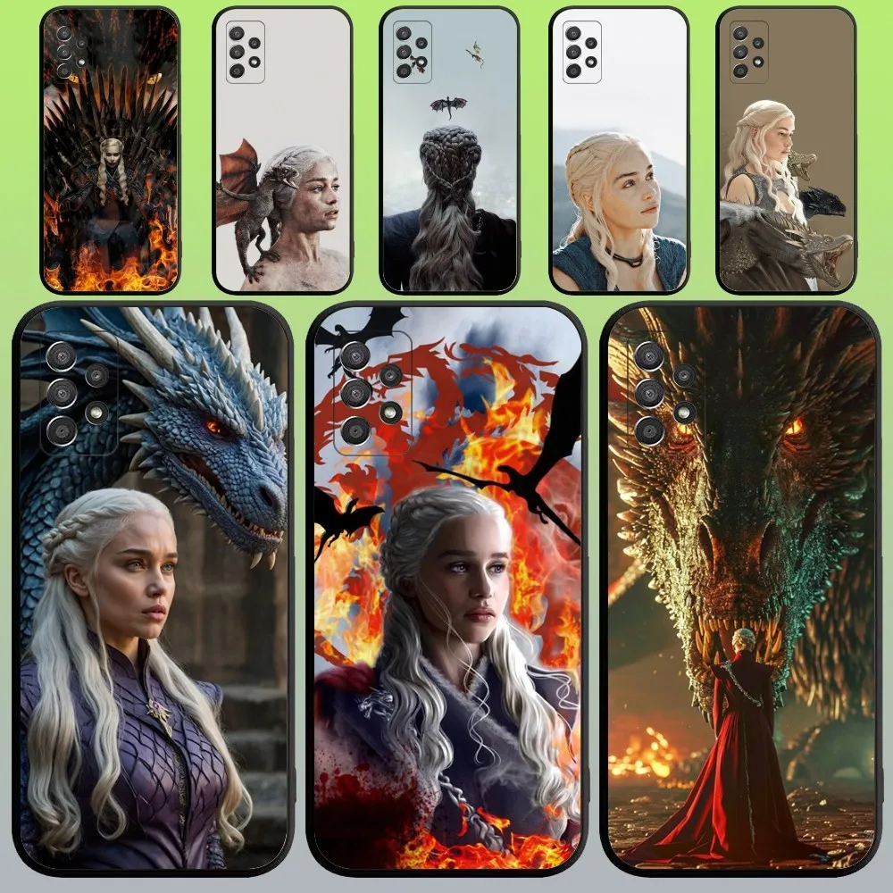 D-Dragons Mother T-Thronesa Phone Case For Samsung Galaxy A20,A21s,A22,A31,A32,A52,A53,A72,73,A80,A91 Soft Black Cover