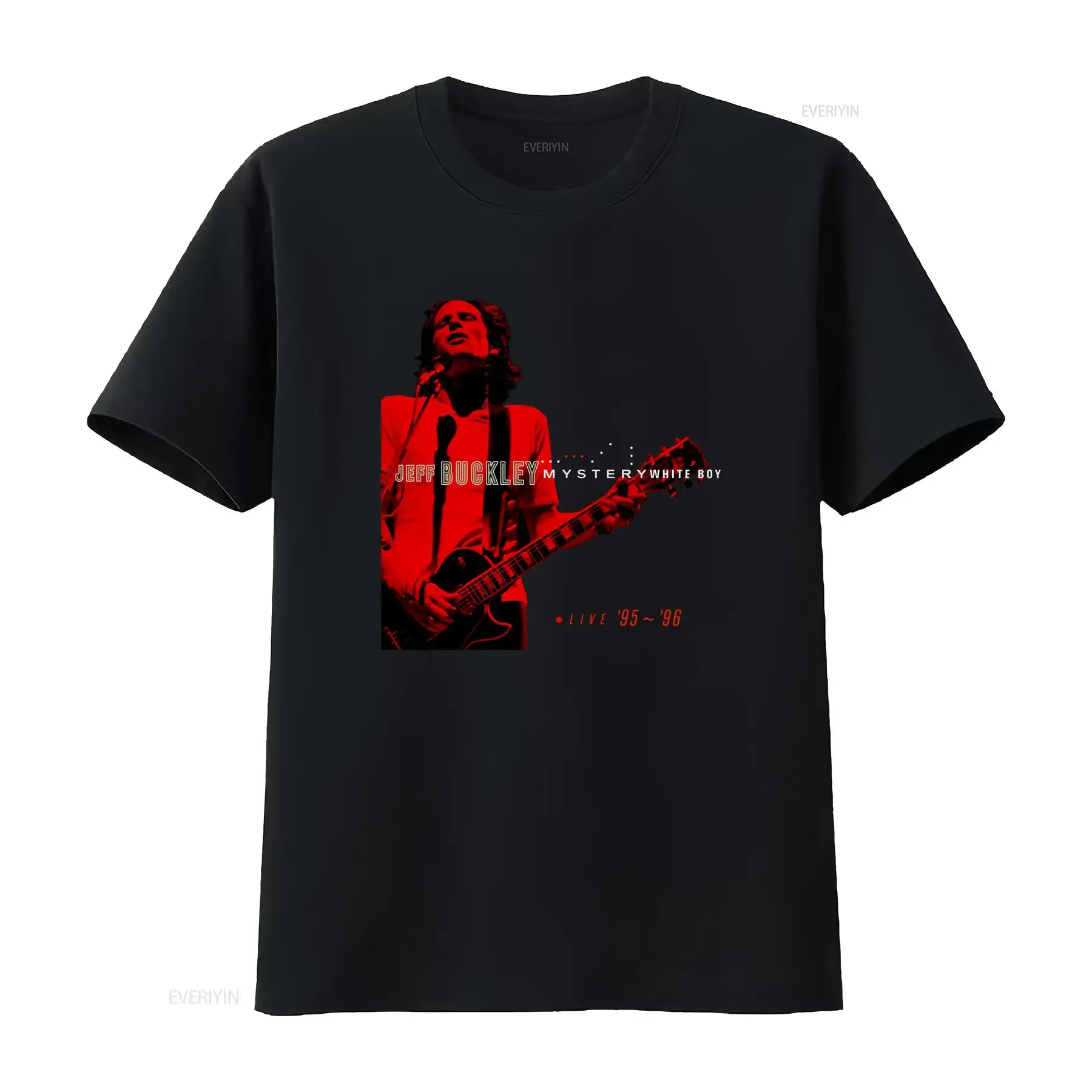 Vintage Retro Jeff Buckley Rock Music Mystery White Boy Live 95 96 Print Casual T Shirt vintage Washed Comfortable Soft graphic