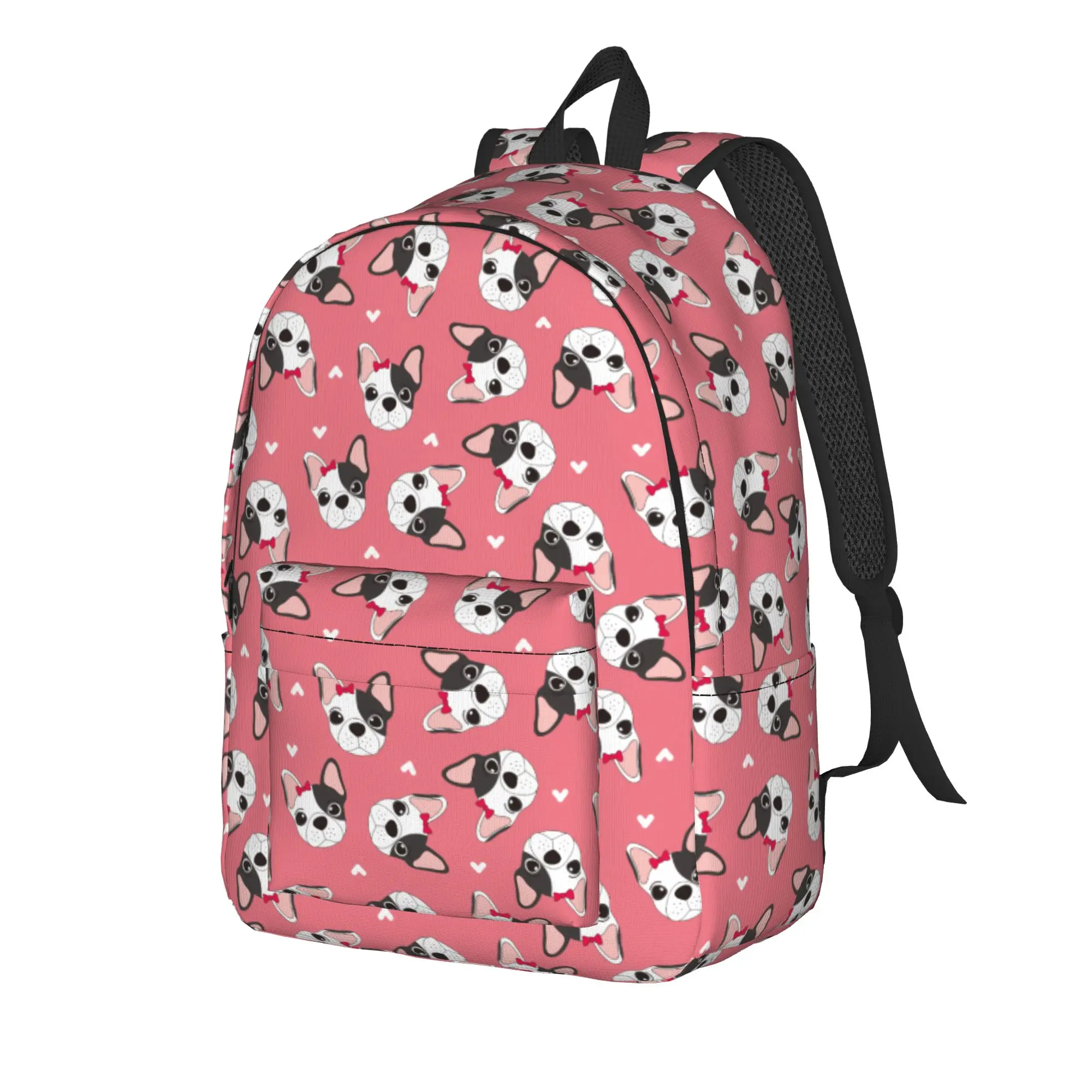 Bulldog Dog Backpack for Men Women Casual High School Work Daypack Animal Laptop Computer Shoulder Bag Sports