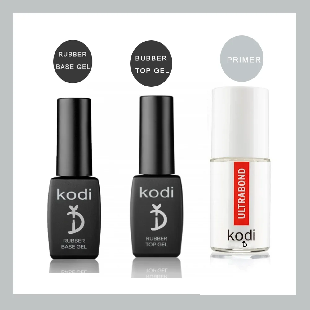 YD KODI PROFESSIONAL 12ml Semi-permanent Nail Base Coat Gel Nail Polish Top Coat  Set Manicure UV Varnish Hybrid Nail Primer