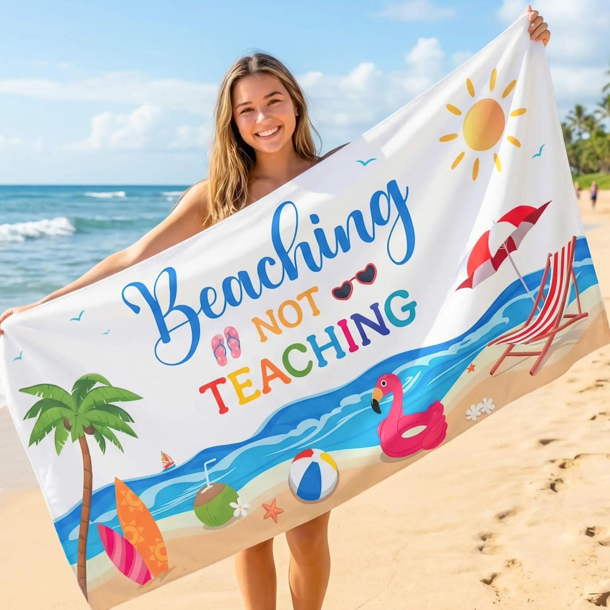 Microfiber Beach Towel Exquisite Prints Thin Quick Dry Absorbent Oversized Towel for Beach Swimming Camping Yoga Bath Sports