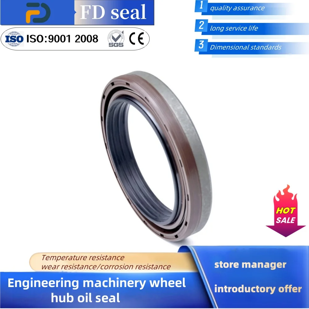 Shaft Seal 85*110*13/14.5mm 12017093B NBR+FKM O-ring Wheel Hub Oil Seal Crawler Harvester Chassis Seal Reducer Mechanical Seal