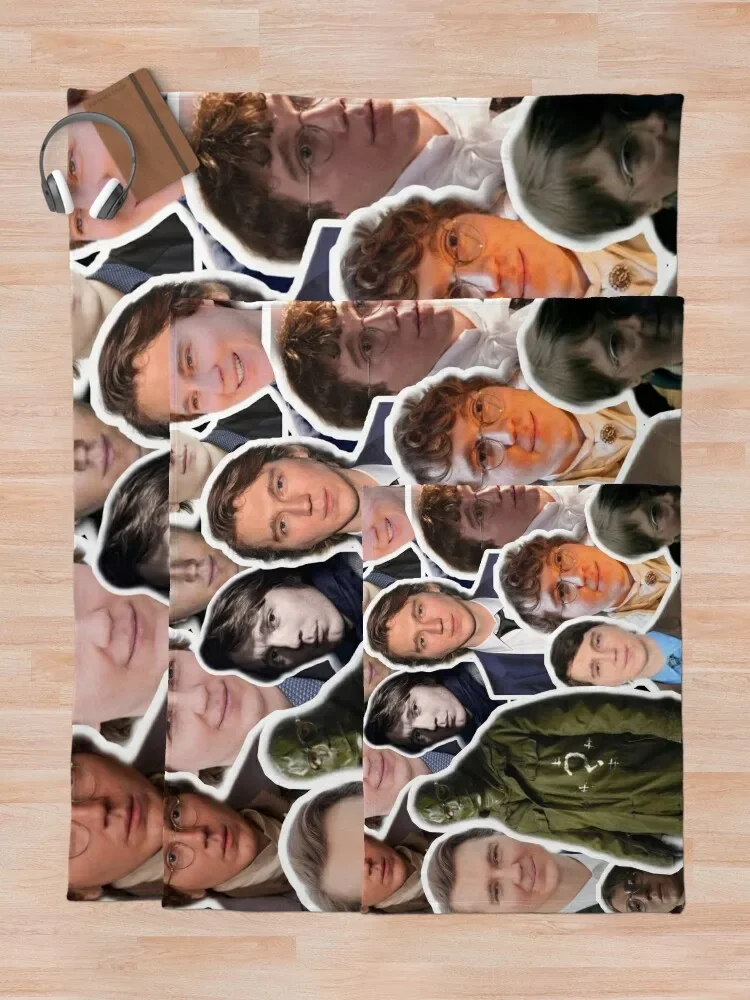 I love paul dano photo collage Throw Blanket Thin Flannel Fabric wednesday Blankets