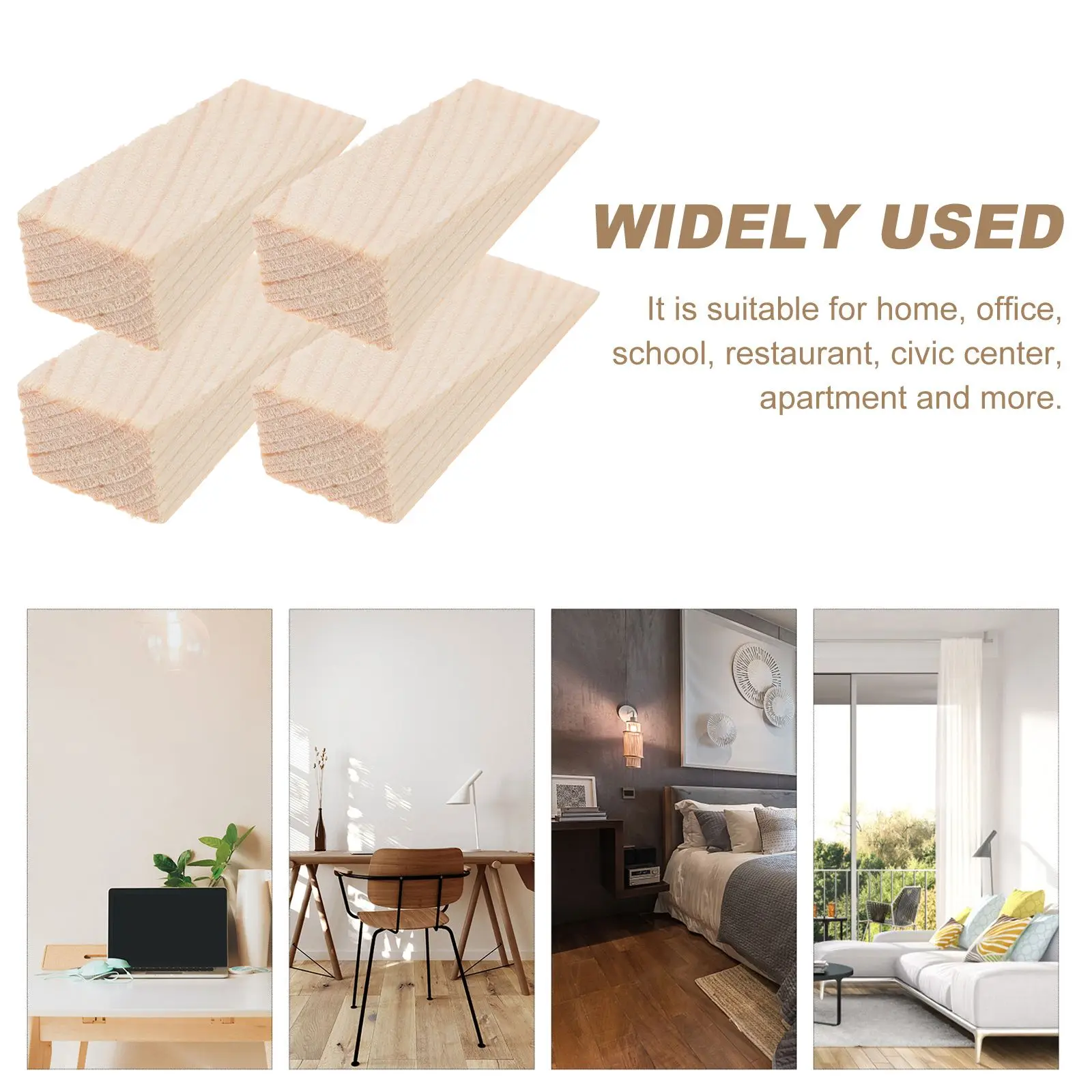 

5 Pcs Pet Safety Door Stopper Holder Wedge Tool Tile Floor Finger Protector Bamboo