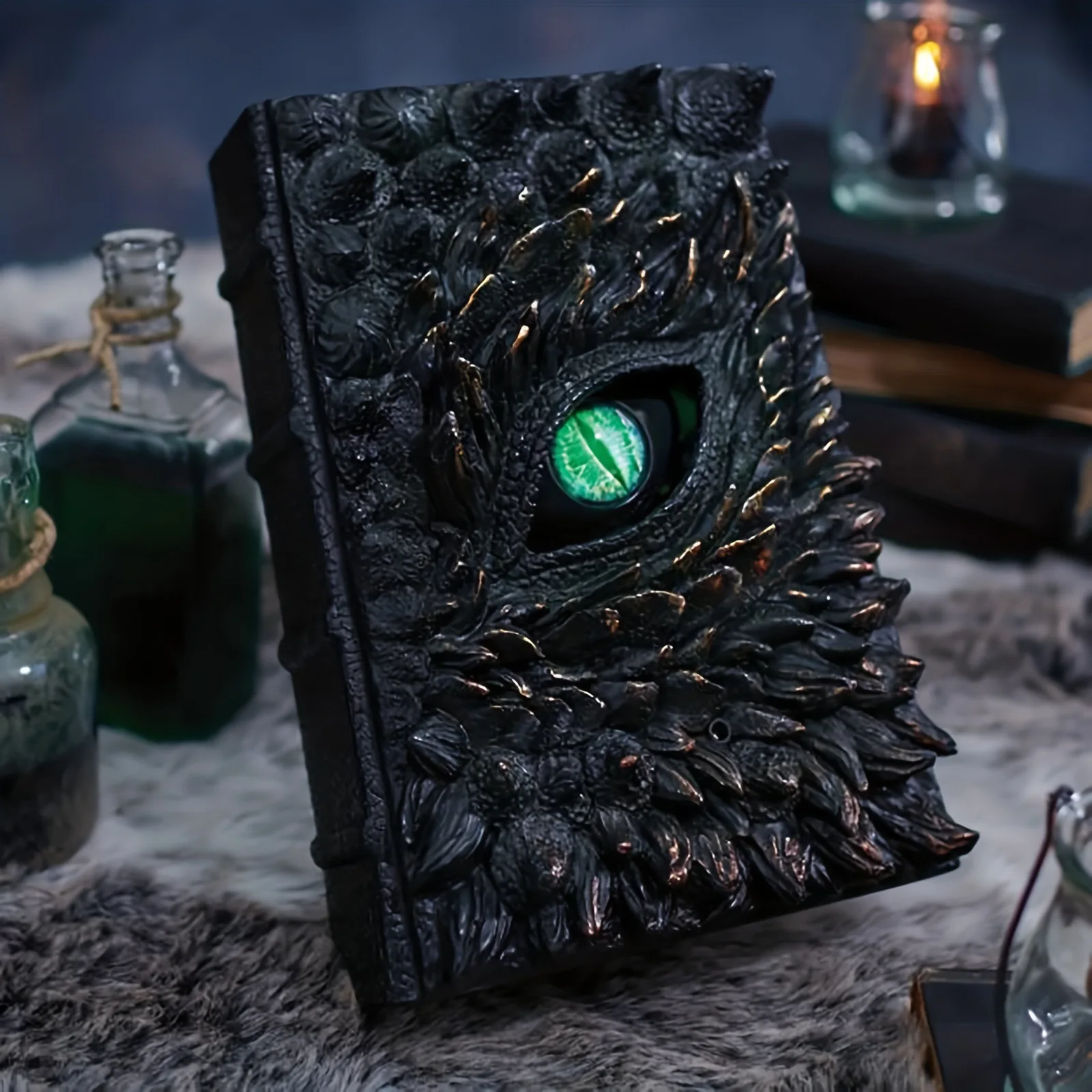 Halloween Cyclops Demon Eye Charming Eye Decoration Book Resin Desktop Decoration Book of Devil Statue One Eyed Dragon Demons Ch