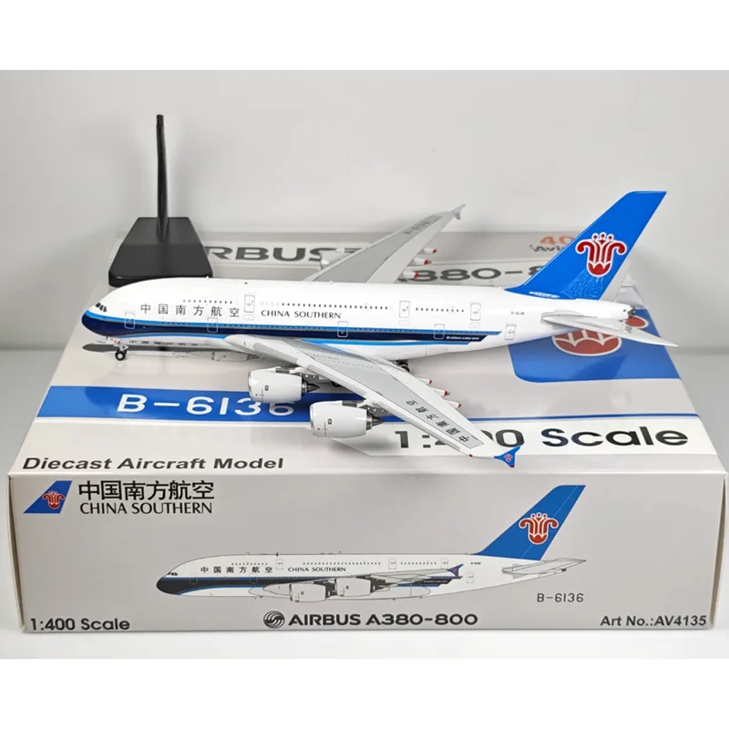 

Diecast 1:400 Scale China Southern Airlines A380 B-6136 6137 6138 6139 6140 Alloy Aircraft Model Toy Collection
