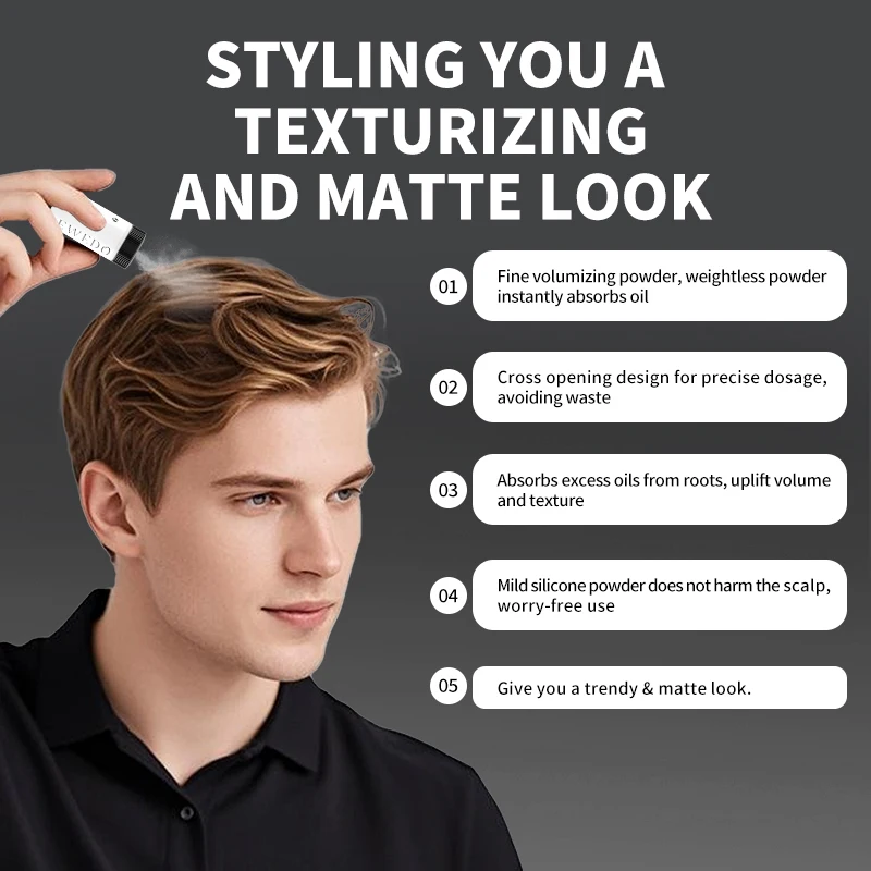 Unisex Hair Defining Powder-Long-Lasting,Volume,Matte Finish, for Men and Women, Hold Root Lifting Fluffy Increase Hair Powder