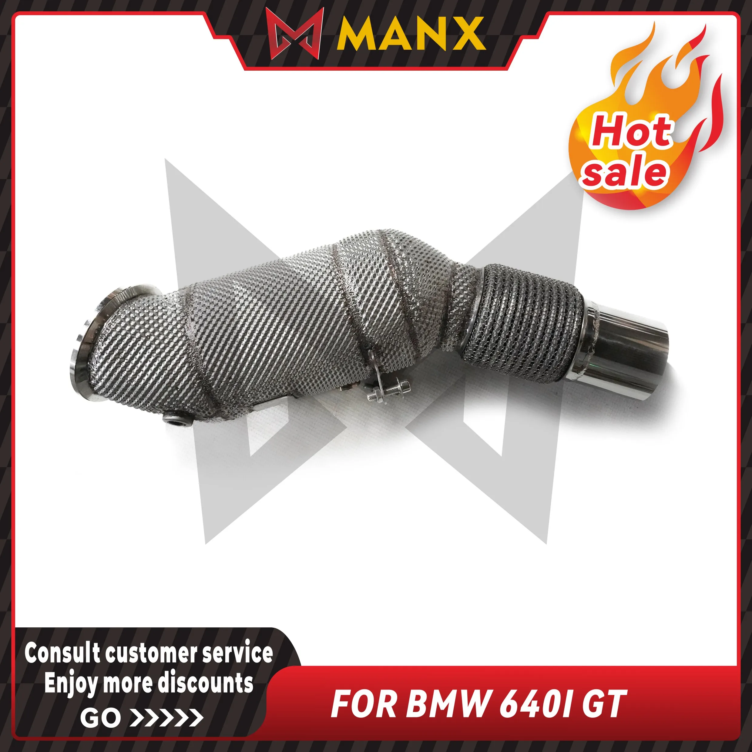 

Catless/200cell Downpipe for BMW 640I GT Stainless Steel Race Pipe Performance Upgrade Increase Power