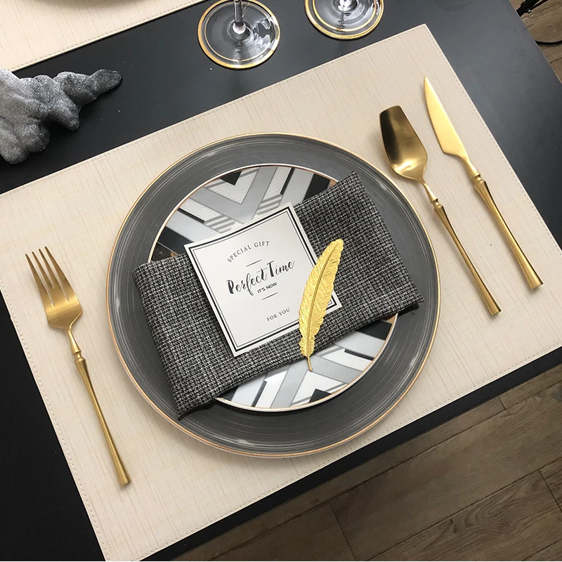 

Luxury Table Tableware Set Birthday Party European Style Dinnerware Plate Sets For Decoration Vajilla Plates Dinner Serving