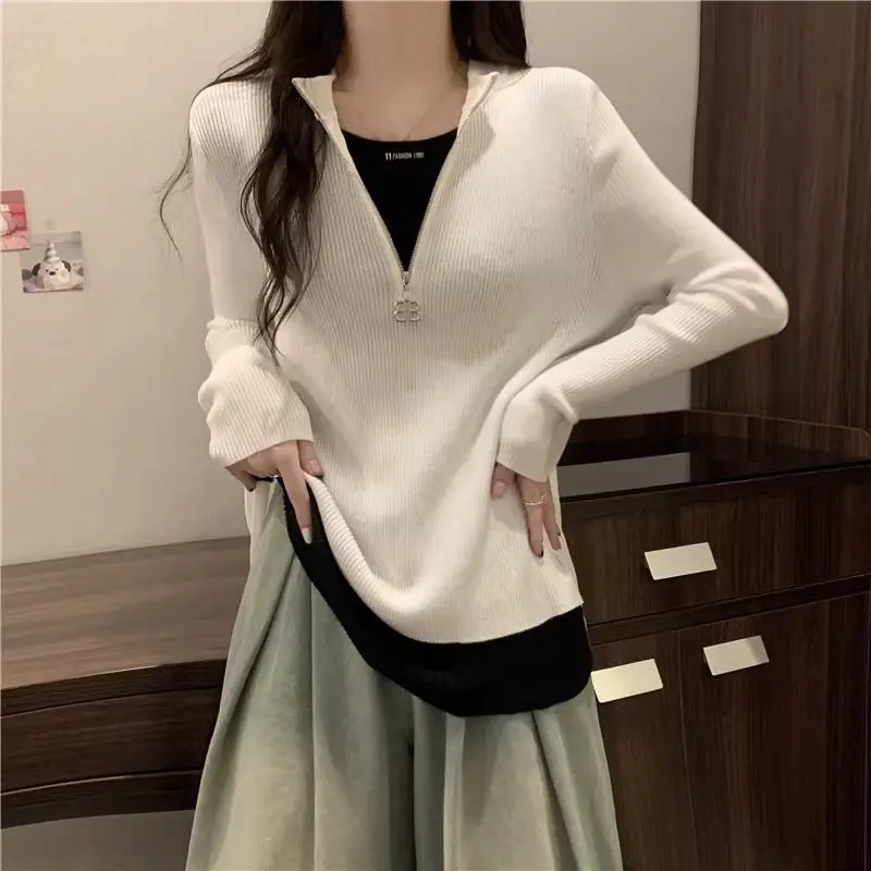 Haut de chemise de base patchwork à manches longues, grande taille, nouveau, automne et hiver