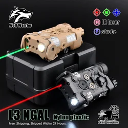 Tactic NGAL Red Green Blue IR Laser Nylon Flashlight LED Strobe Airsoft Scout Light 20mm Rail Laser Hunting Sight