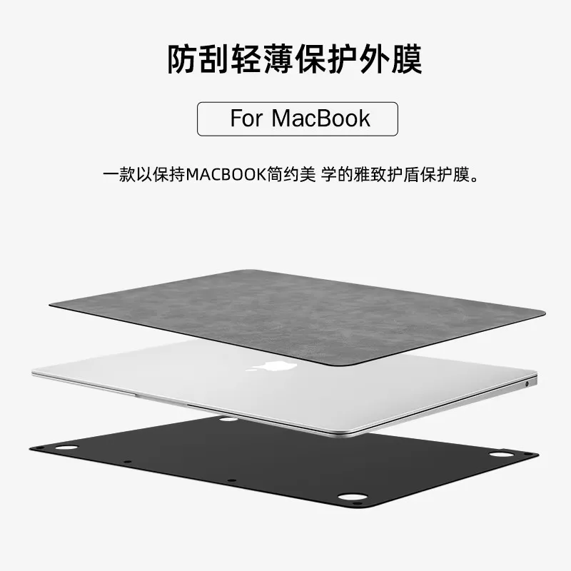 PU Leather Shell Skin Cover Vinyl Decal for Apple MacBook Pro Air 13 15 16 11 12 Inch Laptop A1706 A2289 A2141 M1 A2337 A2338 - view 2