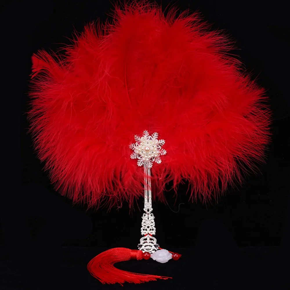 

Высококачественный портативный веер из перьев с кисточками, в различных стилях, для фотосессий, складной, для танцевальных выступлений