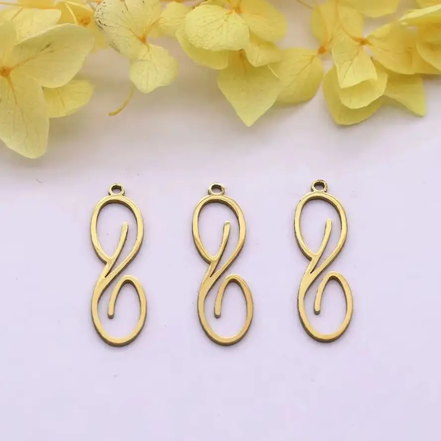3pcs Infinity Symbol Charms Pendant Stainless Steel DIY Handmade Necklace Earrings Jewelry Making Love Accessories Bulk