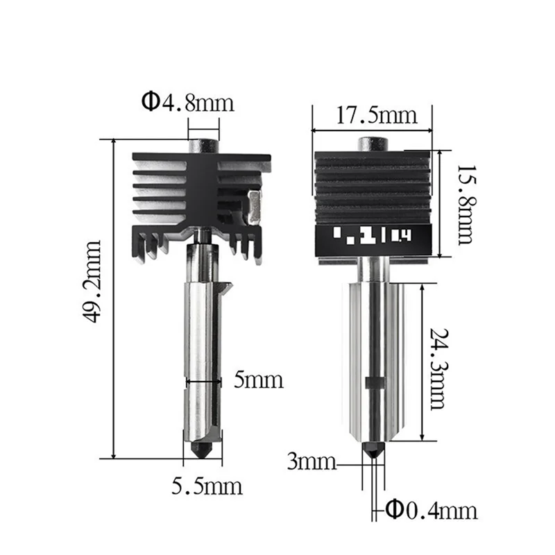 

A13E-2 шт. для Bambu Lab H2D Hotend Kit сопло из закаленной стали для Bambu Lab H2D AMS Hotend Kit аксессуары для 3D-принтеров