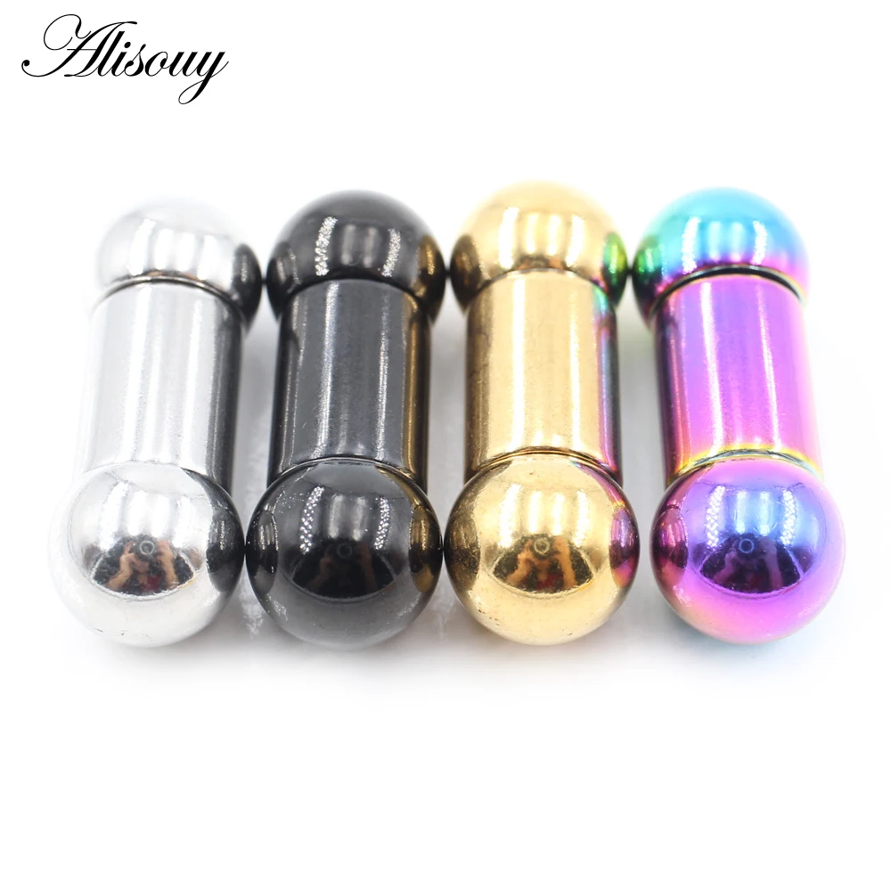 Alisouy 1pc Big Size Stainless Steel genital Straight Barbell Rings Ear tragus Piercing PA Nipple Ring Bar Lips Body Jewelry