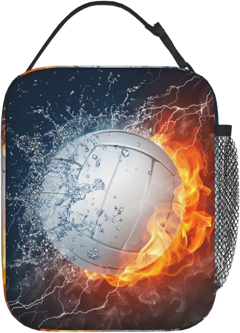 Volleyball Ball Cool Lunch Bag For Boys Girls Reusable Lunch Box Insulated Meal Bags Portable Lunch Tote For Kids School Men Wor