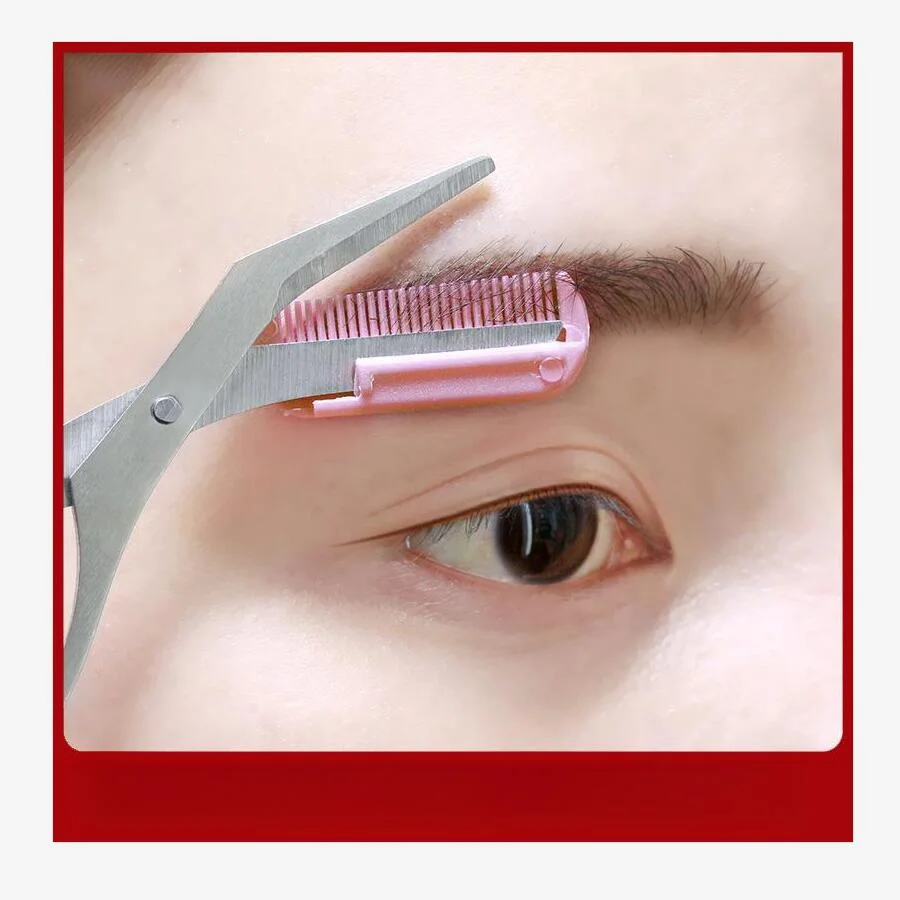 Eyebrow Trimming Scissors with Combs Eyebrow Trimmer Kit Stainless Steel Grooming Eyebrow Shaping Scissors Remover Shaver Tools