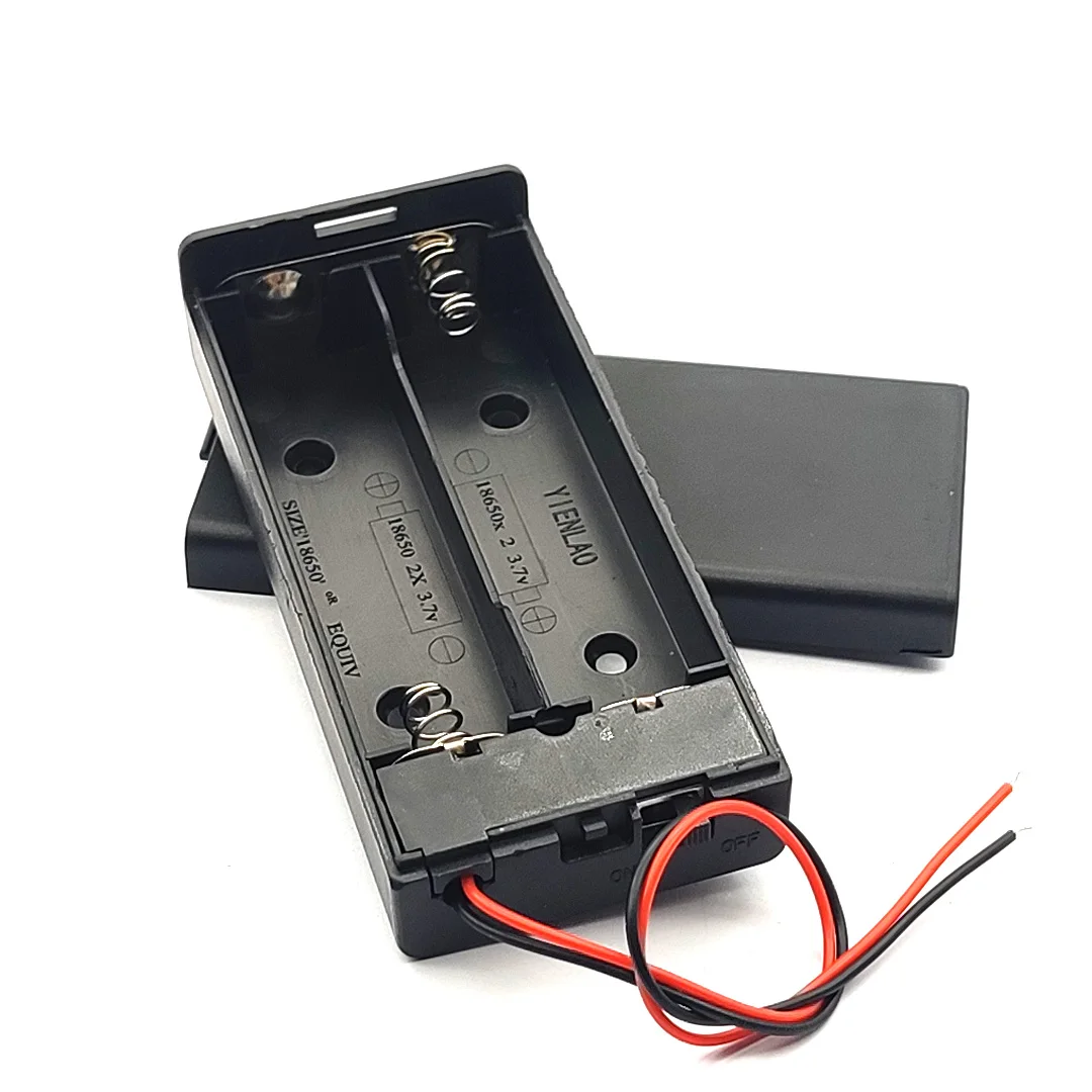 18650 Battery Case 3.7V 18650 Battery box 2x18650 Batteries Holder  2 Slots Container With ON/OFF Switch 3.7V in  Series