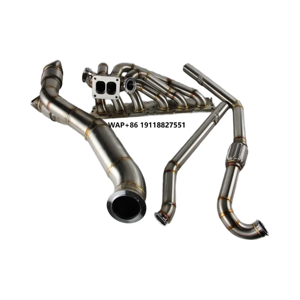 

MATCHWAY 3mm Thick SS304 T4 Twin Scroll Turbo Manifold for for G80 G82 G87 M2 M3 M4 S58 Exhaust Manifold Downpipe