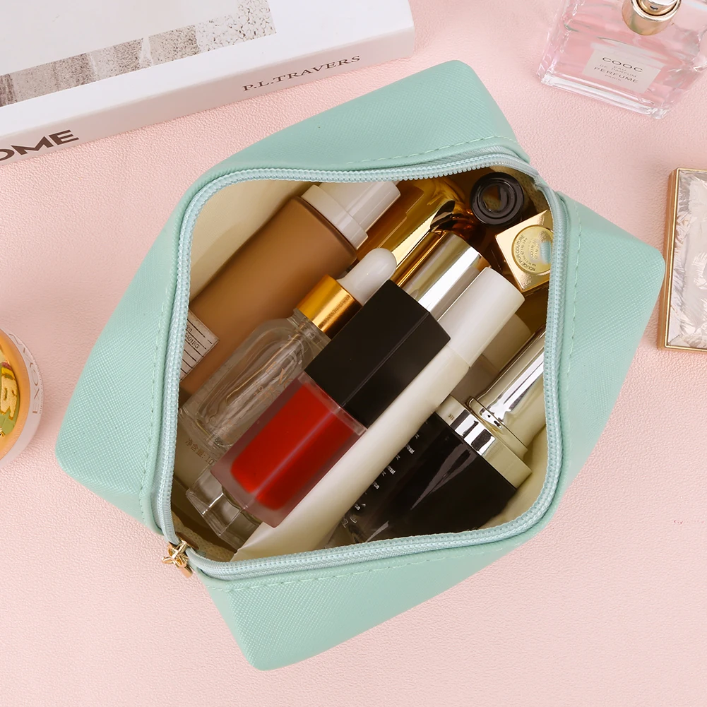 Trousse de toilette étanche avec patchs, ensemble de sacs de rangement de maquillage en cuir PU pour femmes, accessoires de voyage, 3 pièces