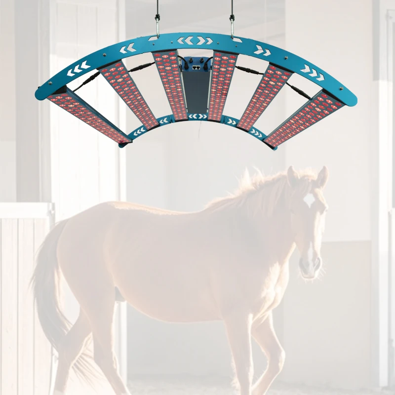RLB600-C 640W Red Therapy Light Bar - 630/660+810/830/850nm Inf·rared Solarium D·evice for Horses & Humans,