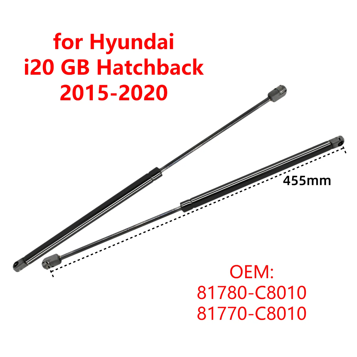 

2Pcs 81780-C8010 for Hyundai i20 Active GB IB Hatchback 2015-2020 Car Rear Trunk Boot Tailgate Gas Struts Lift Support Rods