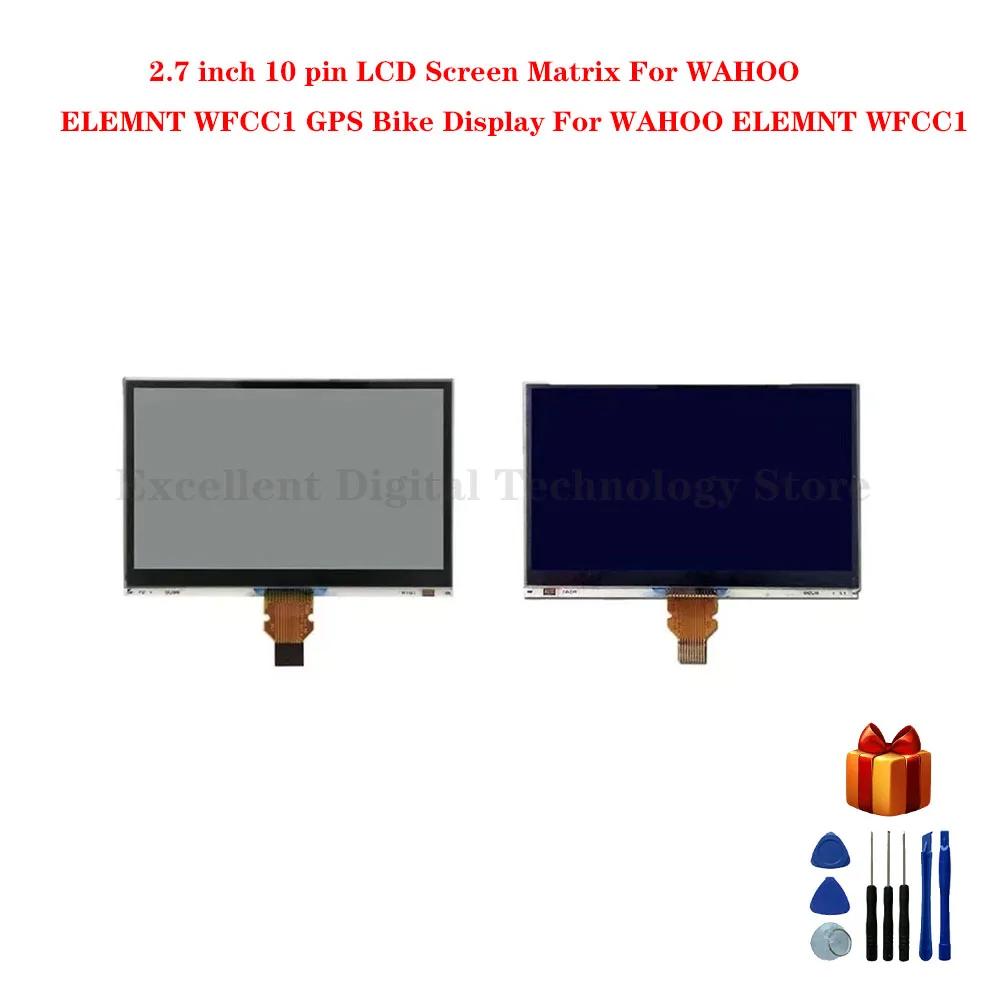 2. 7-calowy 10-stykowy matryca ekranu LCD dla WAHOO ELEMNT WFCC1 wyświetlacz rowerowy gps dla WAHOO ELEMNT WFCC1