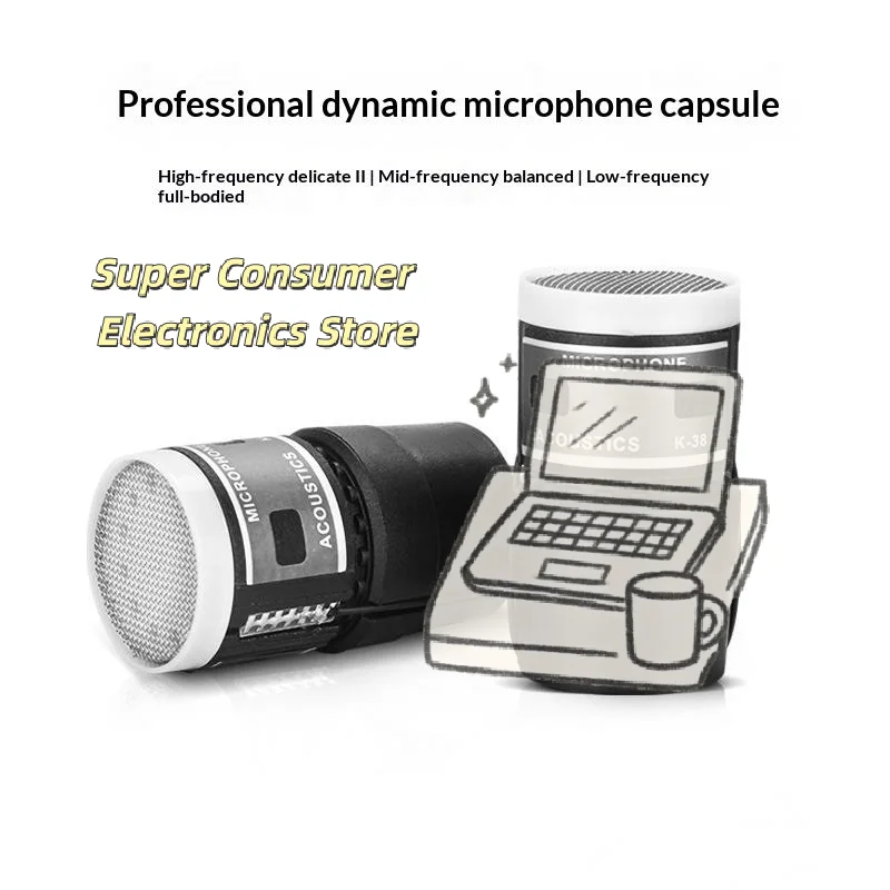 K38 Professional Microphone Dynamic Cartridge Replacement –  Core Capsule for Wired/Wireless Mics,Fixes Sound&Distortion Issues