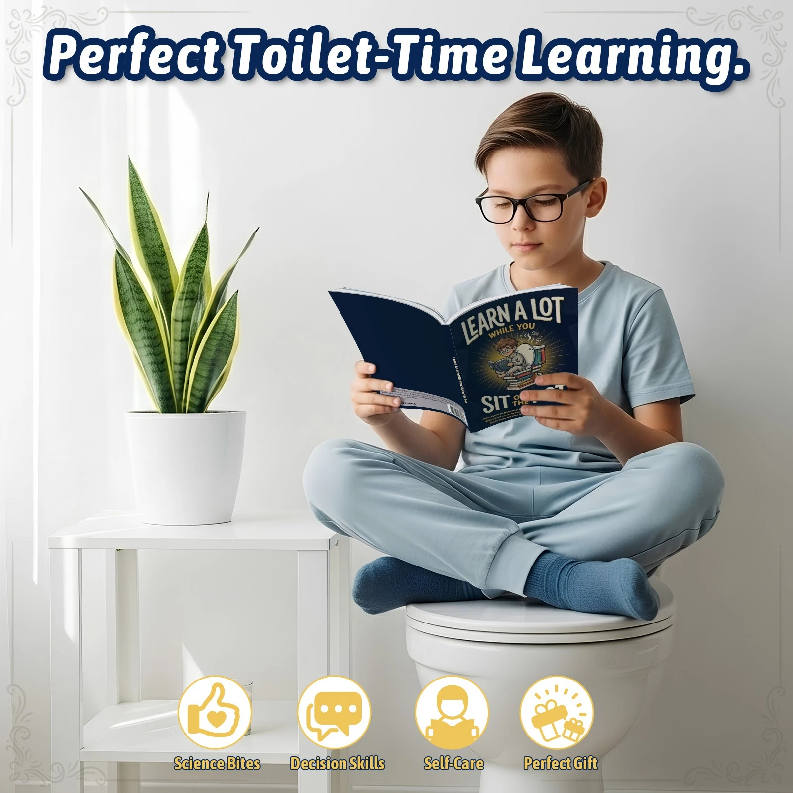 Learn a Lot While You Sit on the Pot, A Fun, Curiosity-Driven Guide Packed with Hygiene Facts, Psychology Tricks, Mini Puzzles