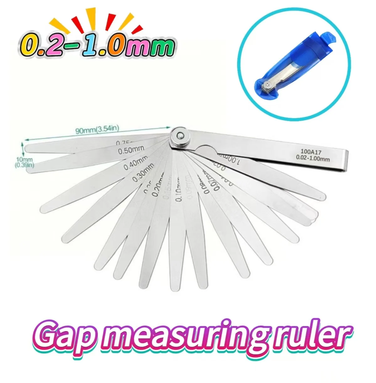 17-Piece Shim Set for Metric Clearance, 0.02-1.00 mm Gap Gauge, for Engine Valve Adjustment, Tool for Die Production