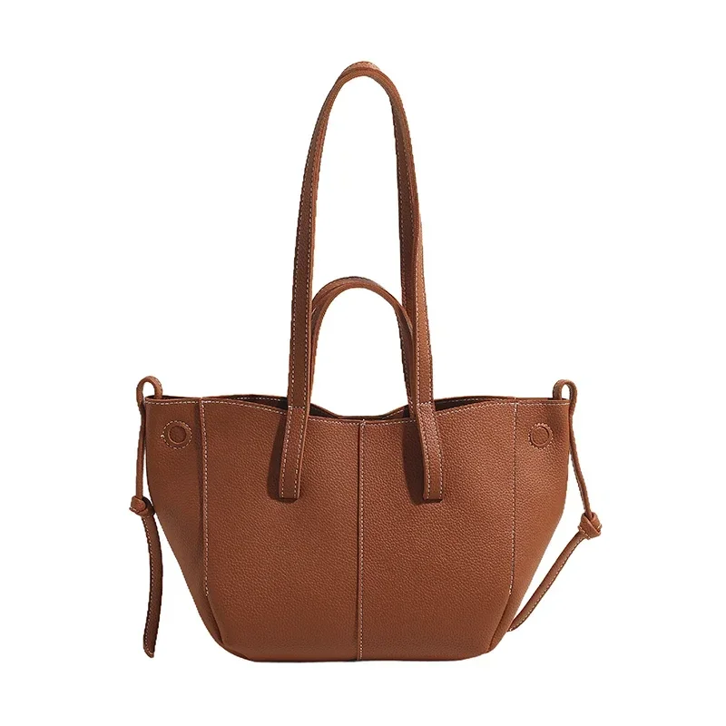 Bolso de mano con compartimentos interiores para mujer, bolsa informal de gran capacidad con bolsillo abierto, gran oferta, 2024