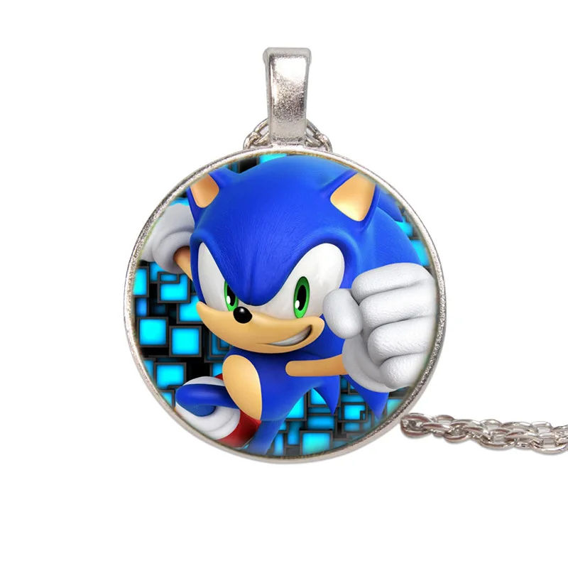 New Sonics Necklace Kids Anime Cartoon Necklaces Fashion Fine Jewelry Boys Trendy Accessories Children Birthday Gifts Toys