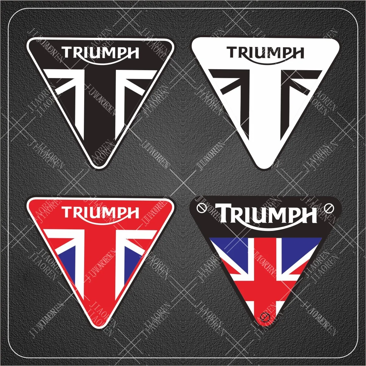 Decalcomania per casco da serbatoio per moto con logo Triumph in vinile