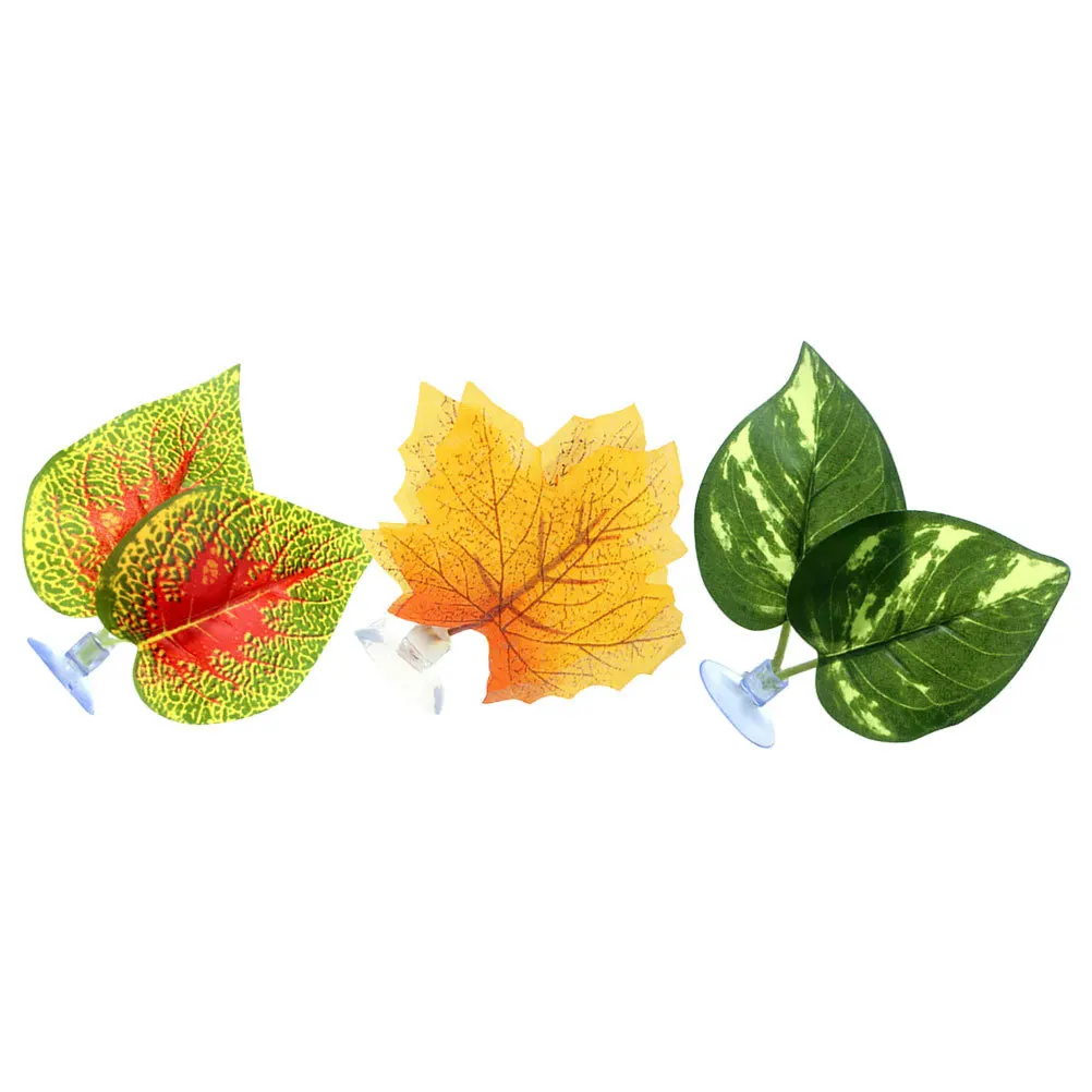 3Pcs Betta Fish Leaf Pad Plastic Hammock Shallow Resting Bed Aquarium Fish Tank Decorations Accessories Betta Hammock