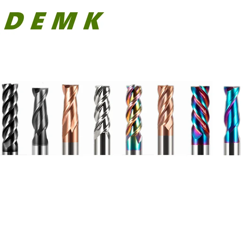 Máquina Cnc Carbide Fresadora End Mills Ferramentas Flat Metal Face Keyway Milli Bit Hrc50 55 65 Flauta
