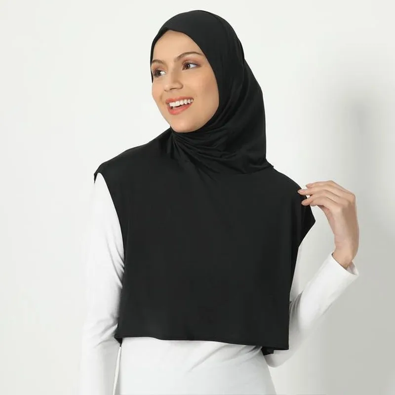 Muslim Sport Modal Hijab Abaya Hijabs For Woman Abayas Women Jersey Islamic Head Scarf Turbans Modal Turban Instant Wrap collar