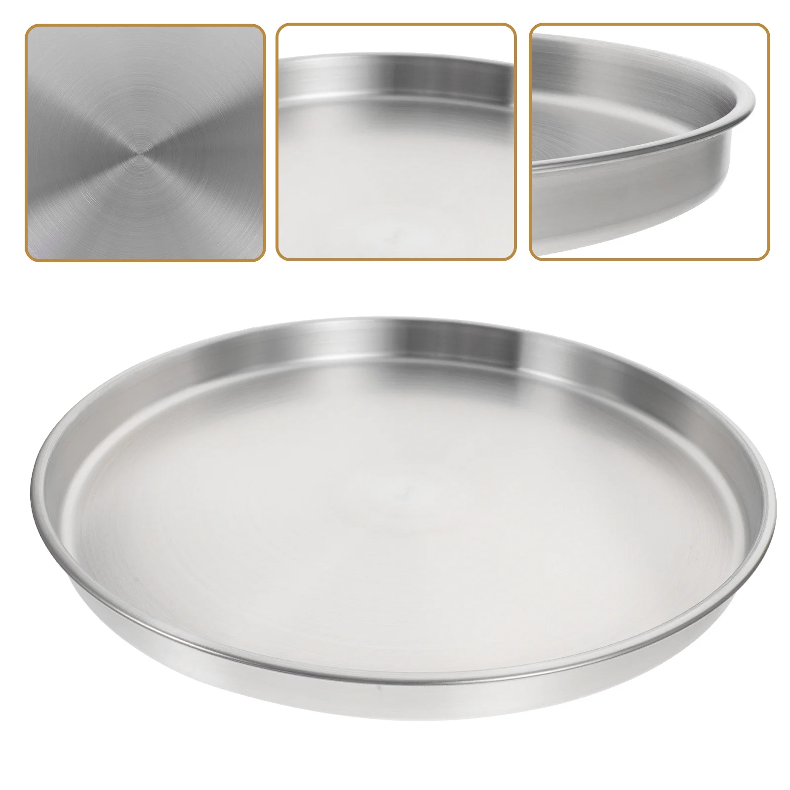 

Stainless Steel Storage Tray Round Multifunctional Organizer For Jewelry Keys Cosmetics Desktop Kitchen Bathroom Simple