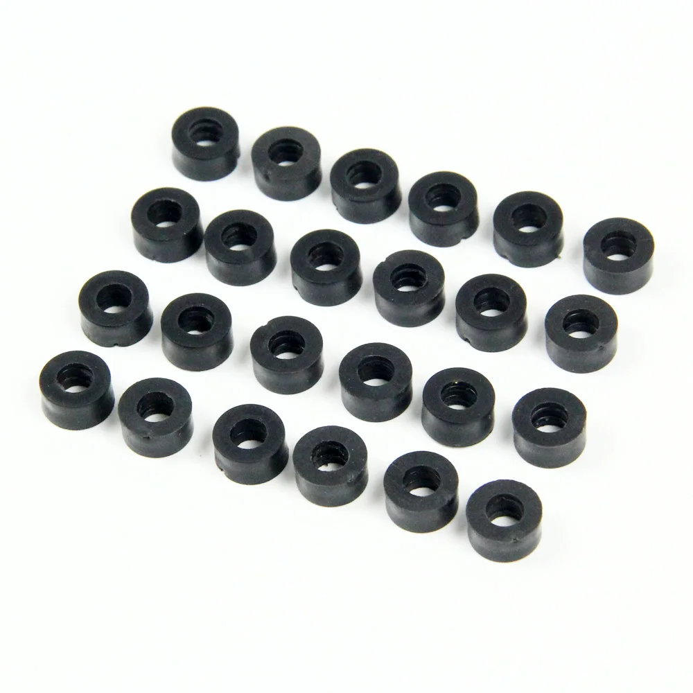 24 Chiếc Dày 5Mm Nylon Đen Tròn Miếng Đệm Chữ Ô Phẳng Cao Su Máy Giặt Ốp Lưng Tự Làm Các Bộ Phận Dự Phòng